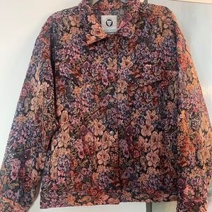 BDG Floral Jacquard Trucker Jacket